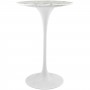 Modway EEI-1827-WHI Lippa 28" Artificial Marble Bar Table in White