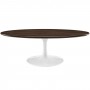 Modway EEI-2020-WAL Lippa 48" Oval-Shaped Walnut Coffee Table in Walnut