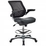 Modway EEI-211-BLK Edge Drafting Stool in Black