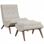Modway EEI-2143-SAN Ramp Fabric Lounge Chair Set in Sand