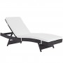 Modway EEI-2179-EXP-WHI Convene Outdoor Patio Chaise in Espresso White