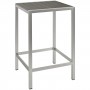 Modway EEI-2256-SLV-GRY Shore Outdoor Patio Aluminum Bar Table in Silver Gray
