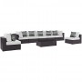 Modway EEI-2370-EXP-WHI-SET Convene 8 Piece Outdoor Patio Sectional Set in Espresso White