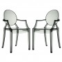 Modway EEI-905-SMK Casper Dining Chairs Set of 2 in Smoke
