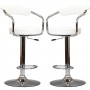 Modway EEI-930-WHI Diner Bar Stools Set of 2 in White