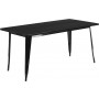 Flash Furniture ET-CT005-BK-GG 31.5" Rectangular Black Metal Indoor Table