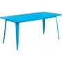 Flash Furniture ET-CT005-CB-GG Rectangular Metal Table in Blue