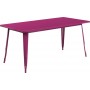 Flash Furniture ET-CT005-PUR-GG Rectangular Metal Table in Purple