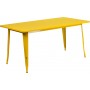 Flash Furniture ET-CT005-YL-GG 31.5" Rectangular Yellow Metal Indoor Table