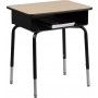 Flash Furniture Student Desk with Open Front Metal Book Box FD-DESK-GG