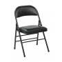 Office Star FF-23324V Folding Chair with Vinyl Seat and Back Black 4 Pack