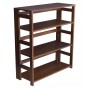 Regency FF3430MW Flip Flop 34" High Folding Bookcase in Mocha Walnut