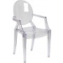 Flash Furniture HERCULES Ghost Chair with Arms in Transparent Crystal FH-124-APC-CLR-GG