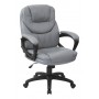 Officestar FL660-U42 Faux Leather Managers Chair in Charcoal