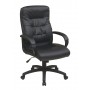 Office Star Work Smart High Back Faux Leather Executive Chair with Padded Arms FL7480-U6