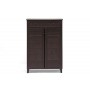 Wholesale Interiors Fp-1203 Glidden Dark Brown Wood Modern Shoe Cabinet Tall