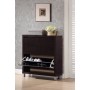 Wholesale Interiors Fp-2Ous-Cappucino Simms Dark Brown Modern Shoe Cabinet