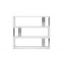 Wholesale Interiors Fp-3D-White Barnes White Three-Shelf Modern Bookcase
