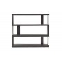 Wholesale Interiors Fp-3D Barnes Dark Brown Three-Shelf Modern Bookcase