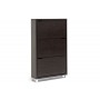 Wholesale Interiors Fp-3Oush-Cappucino Simms Dark Brown Modern Shoe Cabinet