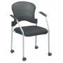 Eurotech Seating FS8270 Breeze 4 Leg Side Chair With Casters Grey Frame