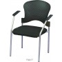 Eurotech Breeze 4 Leg Side Chair Black FS8277 Grey Frame
