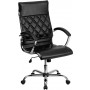 Flash Furniture High Back Designer Black Leather Executive Office Chair with Chrome Base [GO-1297H-HIGH-BK-GG]