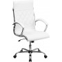 Flash Furniture High Back Designer White Leather Executive Office Chair with Chrome Base GO-1297H-HIGH-WHITE-GG