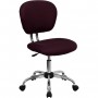 Flash Furniture Mid-Back Burgundy Mesh Task Chair with Chrome Base H-2376-F-BY-GG