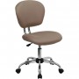 Flash Furniture Mid-Back Coffee Brown Mesh Task Chair with Chrome Base H-2376-F-COF-GG