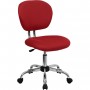 Flash Furniture Mid-Back Red Mesh Task Chair with Chrome Base H-2376-F-RED-GG