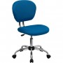 Flash Furniture Mid-Back Turquoise Mesh Task Chair with Chrome Base H-2376-F-TUR-GG