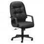 HON Executive High-Back Chair 26-1/4" x 29-3/4" x 46-1/2" Black Leather HON2091SR11T