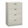 HON 4 Drawer Lateral File with Lock 36" x 19-1/4" x 53-1/4" Putty HON684LL
