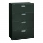 HON 4 Drawer Lateral File with Lock 36" x 19-1/4" x 53-1/4" Charcoal HON684LS