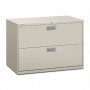 HON 2 Drawer Lateral File with Lock 42" x 19-1/4" x 28-3/8" Light GY HON692LQ