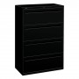 HON 4-Drawer Lateral File 36" x 19-1/4" x 53-1/4" Black HON784LP