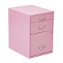 Office Star HPBF261 22" Pencil Box Storage File Cabinet in Pink