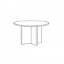 High Point Furniture Hyperwork 36 inch Round Table with X Base HW_TR36