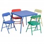 Flash Furniture Kids Colorful 5 Piece Folding Table and Chair Set JB-9-KID-GG