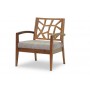 Baxton Studio Jennifer Lounge Chair-109/690 Jennifer Modern Lounge Chair with Gravel Fabric Seat (Default)