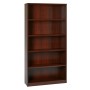 Office Star LBC361272-MAH 36" 5-Shelf Bookcase with 1" Thick Shelves - Mahogany