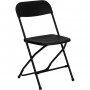 Flash Furniture Hercules Series 800 lb. Capacity Premium Black Plastic Folding Chair LE-L-3-BK-GG