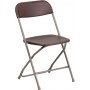 Flash Furniture HERCULES Series 800 lb. Capacity Premium Brown Plastic Folding Chair LE-L-3-BROWN-GG