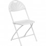 Flash Furniture Hercules Series 800 lb. Capacity White Plastic Fan Back Folding Chair LE-L-4-WHITE-GG