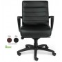 Eurotech Manchestermid Mid Back Black Leather Chair LE255-BLKL