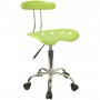 Flash Furniture Vibrant Apple Green and Chrome Computer Task Chair with Tractor Seat LF-214-APPLEGREEN-GG