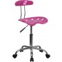 Flash Furniture Vibrant Candy Heart and Chrome Computer Task Chair with Tractor Seat LF-214-CANDYHEART-GG