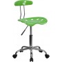 Flash Furniture Vibrant Spicy Lime and Chrome Computer Task Chair with Tractor Seat LF-214-SPICYLIME-GG
