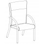 Lazboy LF14AHBWS Gratzi High Back Wall Saver Guest Chair with Arms and Seat Clean-Out